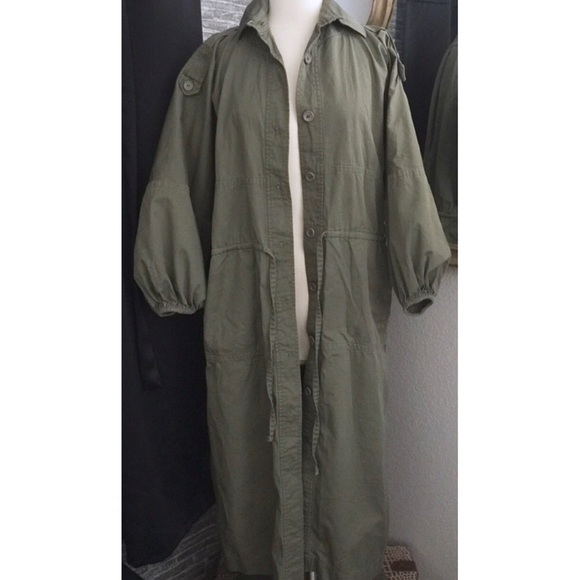 SAINT LAURENT Vintage Military Trench Coat Duster - Picture 3 of 8